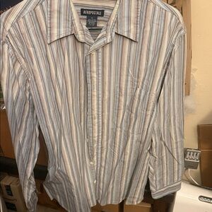 Aeropostale Men's Multicolor Striped Shirt